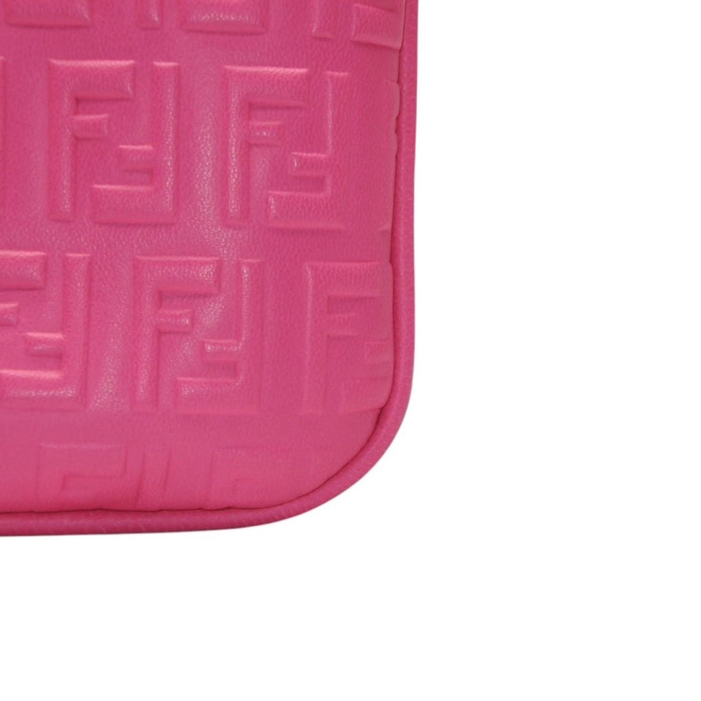 Fendi Fringe Pouch Mini Pink Gold Leather — view 8