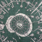 Hermes Carre Geant les Bandana Large Shawl Scarf Cashmere Silk Green — view 7