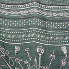 Hermes Carre Geant les Bandana Large Shawl Scarf Cashmere Silk Green — view 4