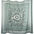 Hermes Carre Geant les Bandana Large Shawl Scarf Cashmere Silk Green