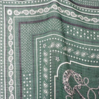 Hermes Carre Geant les Bandana Large Shawl Scarf Cashmere Silk Green — view 3