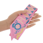Hermes Kelly en Perles Scarf Silk Pink Blue — view 9