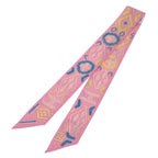 Hermes Kelly en Perles Scarf Silk Pink Blue — view 3