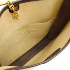 Hermes Vespa PM Shoulder Bag Crossbody Toile Ash Leather Beige Dark Brown — view 6