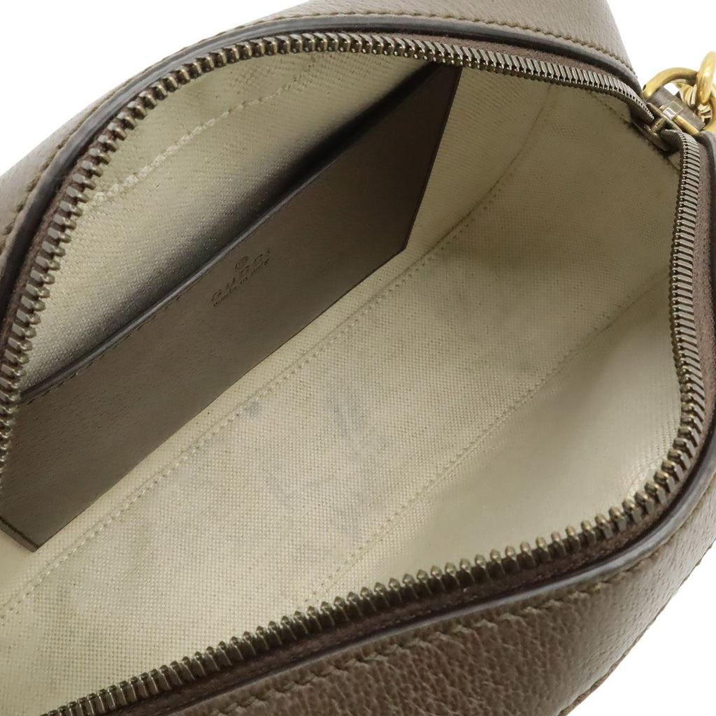Gucci Ophidia GG Supreme Small Cross Belt Bag 2-Way Clutch Beige Mocha Brown — view 7