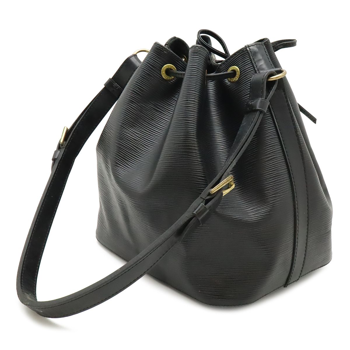 Louis Vuitton Epi Petit Noir Shoulder Bag Drawstring Black — view 2