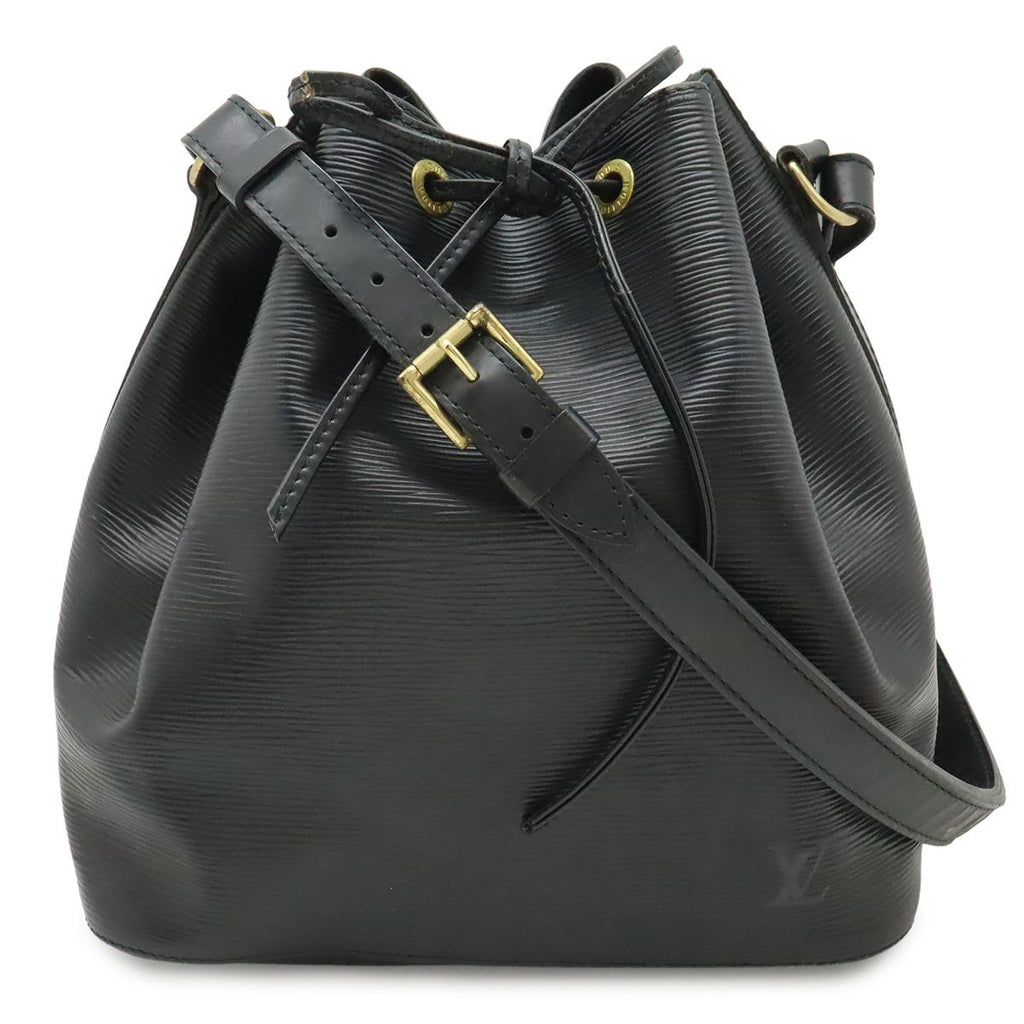 Louis Vuitton Epi Petit Noir Shoulder Bag Drawstring Black