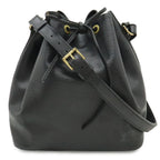 Louis Vuitton Epi Petit Noir Shoulder Bag Drawstring Black