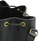 Louis Vuitton Epi Petit Noir Shoulder Bag Drawstring Black — view 7