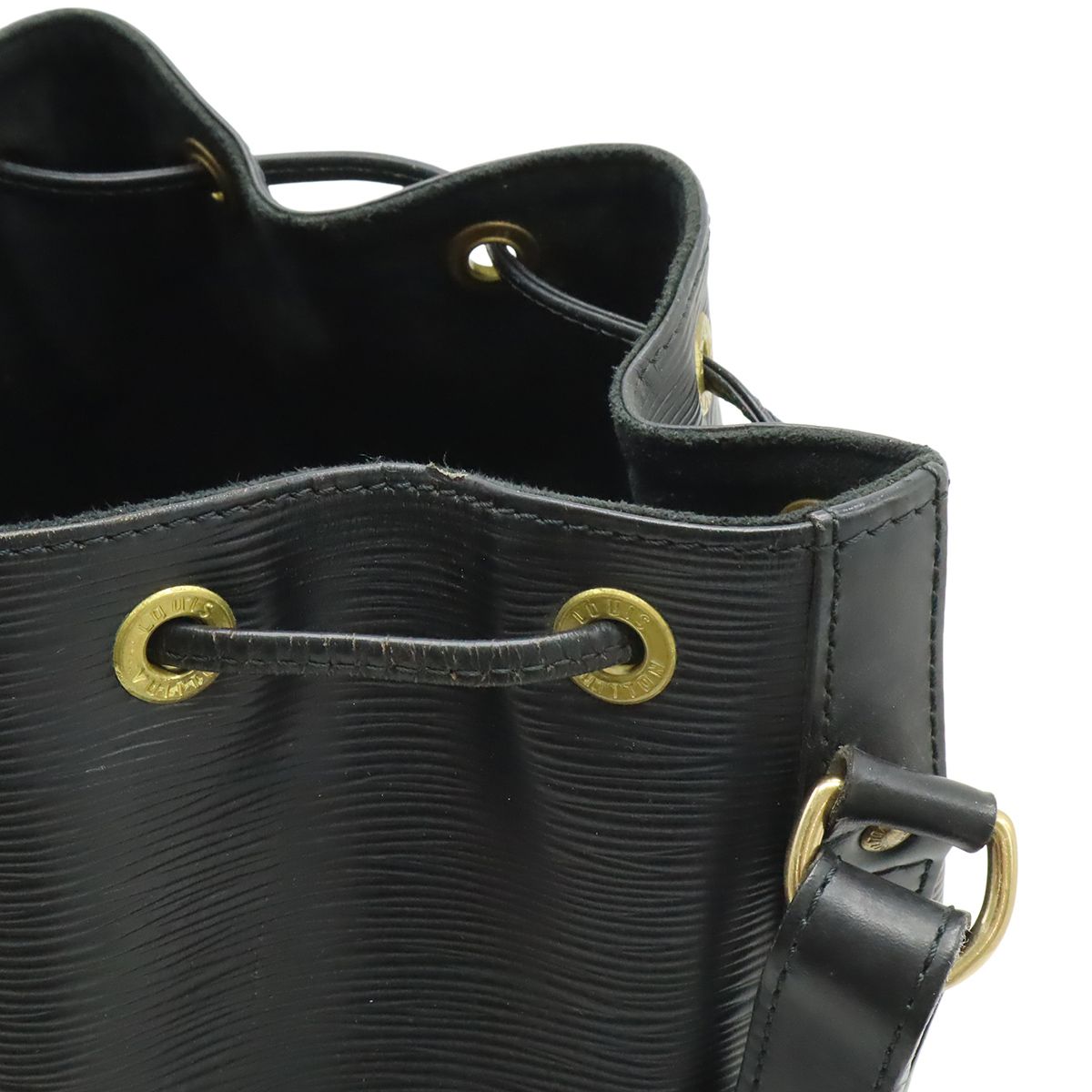 Louis Vuitton Epi Petit Noir Shoulder Bag Drawstring Black — view 7