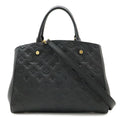 Louis Vuitton Monogram Empreinte Montaigne MM 2-Way Shoulder Bag Noir Black