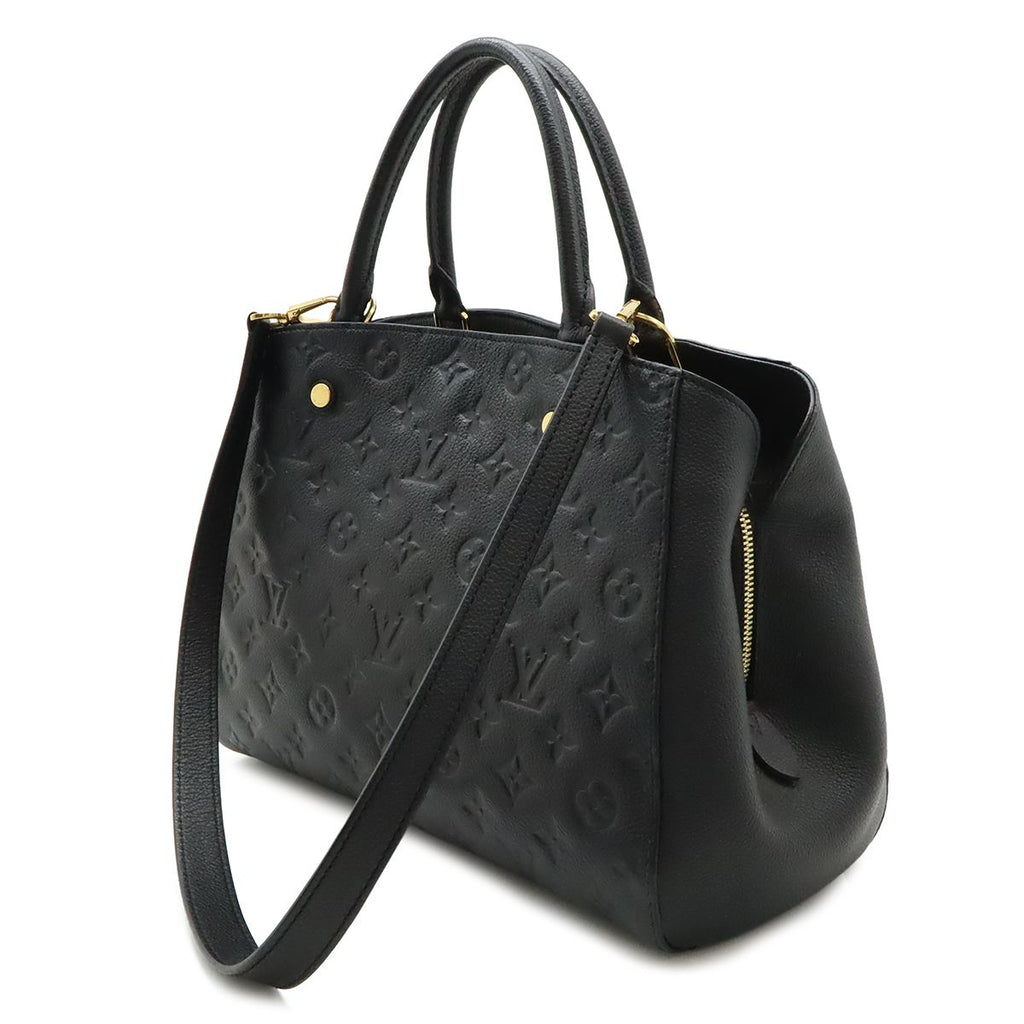 Louis Vuitton Monogram Empreinte Montaigne MM 2-Way Shoulder Bag Noir Black — view 2