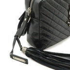 Saint Laurent Paris Yves Camera Bag Pochette Leather Black Silver — view 6