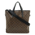 Louis Vuitton Monogram Macassar Davis Tote Large Shoulder Bag Brown