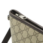 Gucci GG Supreme Tote Large 2-Way Shoulder Bag Crossbody Leather Beige Dark — view 7
