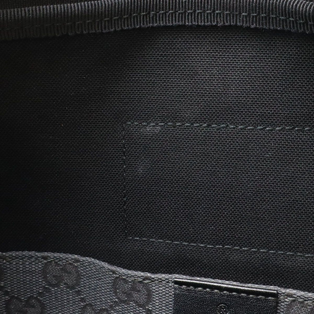 Gucci GG Canvas Shoulder Bag Crossbody Dark Gray Black — view 7