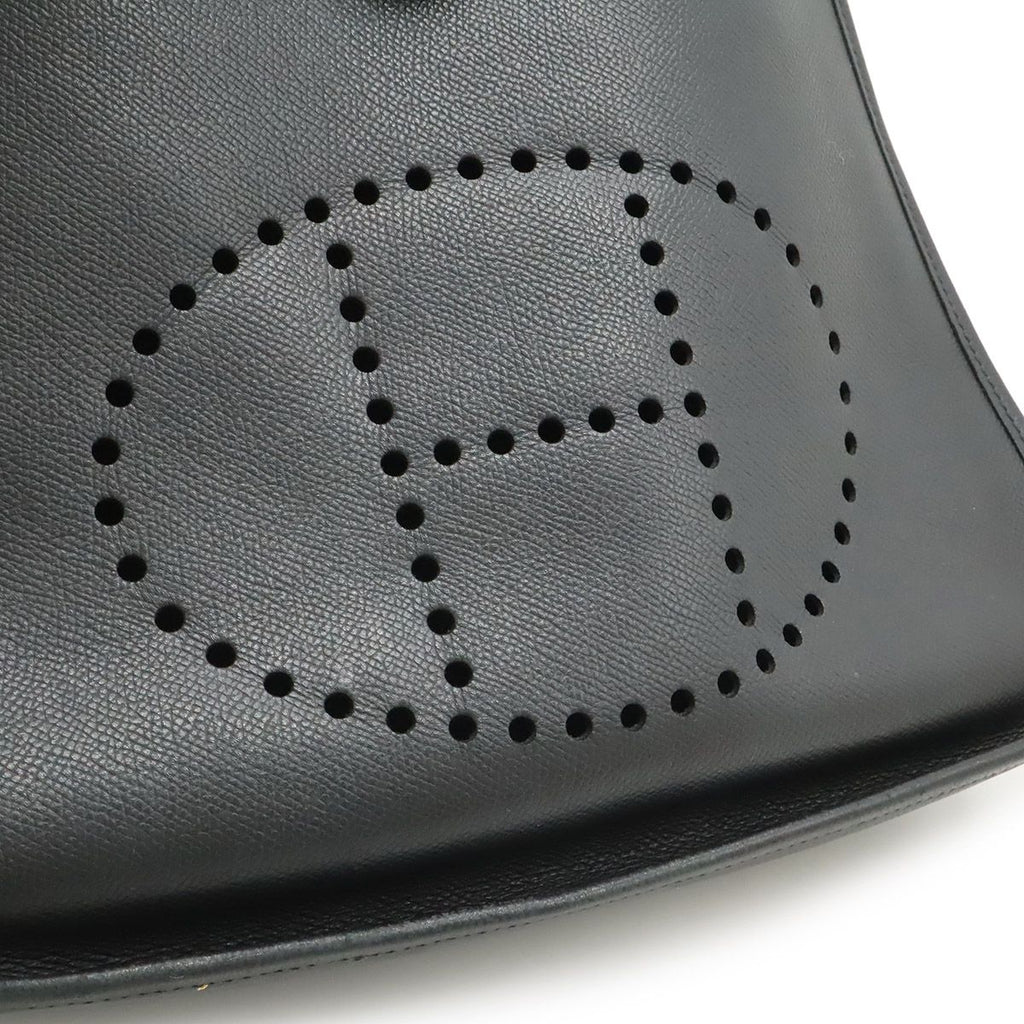Hermes Evelyne I 1 PM Shoulder Bag Veau Epsom Black Silver — view 8