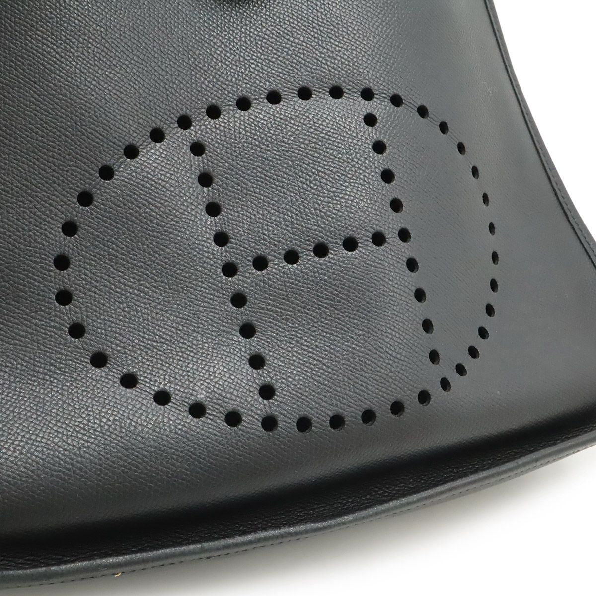 Hermes Evelyne I 1 PM Shoulder Bag Veau Epsom Black Silver — view 8