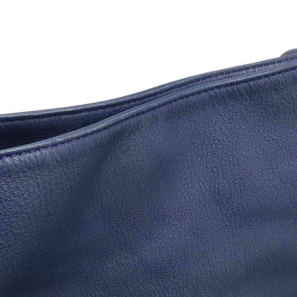 Loewe Flamenco Hobo Anagram Shoulder Bag Semi Leather Navy — view 7