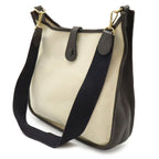 Hermes Evelyne GM I 1 Shoulder Bag Crossbody Toile Ash Leather Natural Dark — view 2