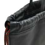 Gucci Print Drawstring Backpack 2-Way Tote Leather Black — view 4