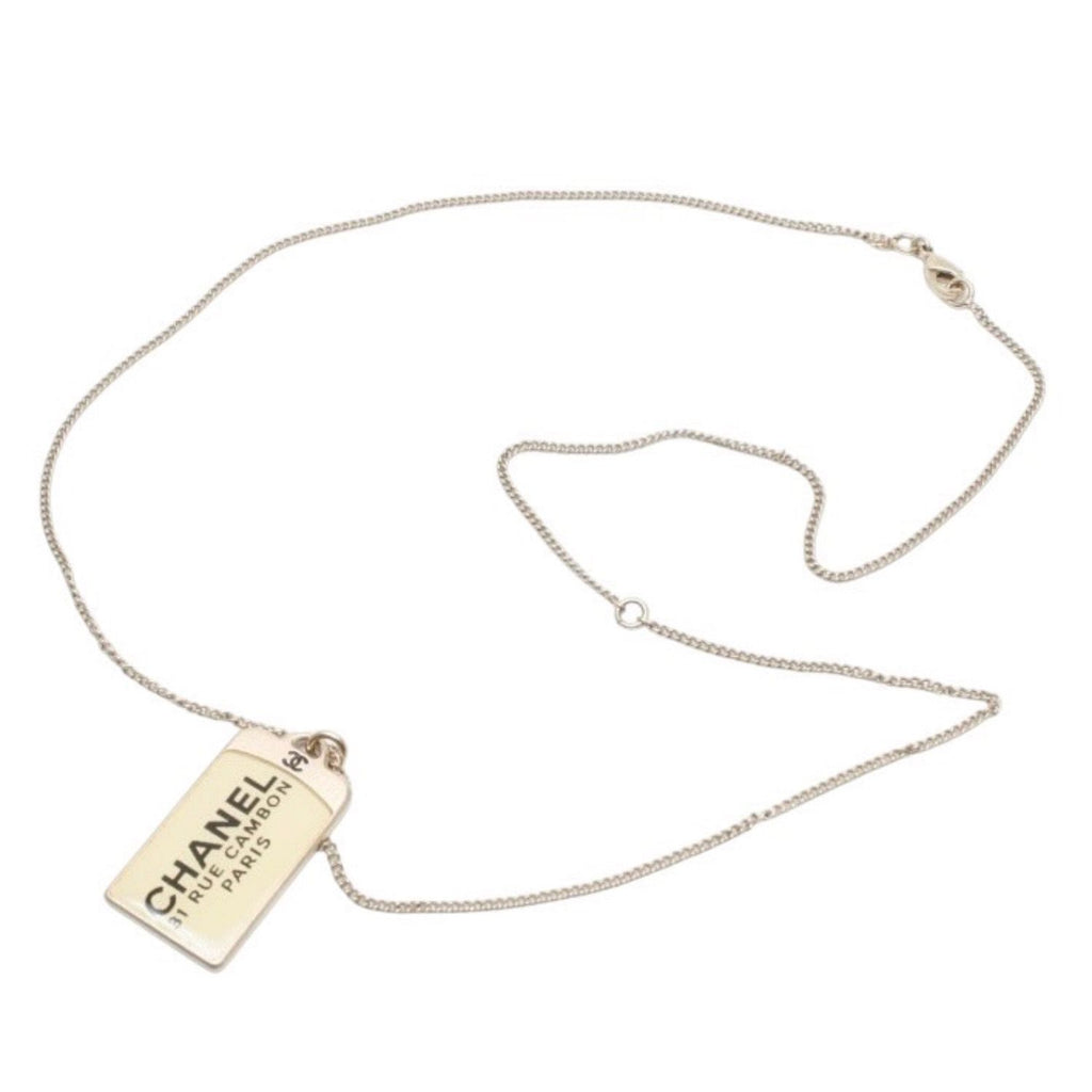 Chanel Cambon Line Necklace 07 61.5 Metal Gold