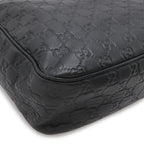 Gucci Guccissima Sherry Line Shoulder Bag Rubber Coating Leather Black Silver — view 3