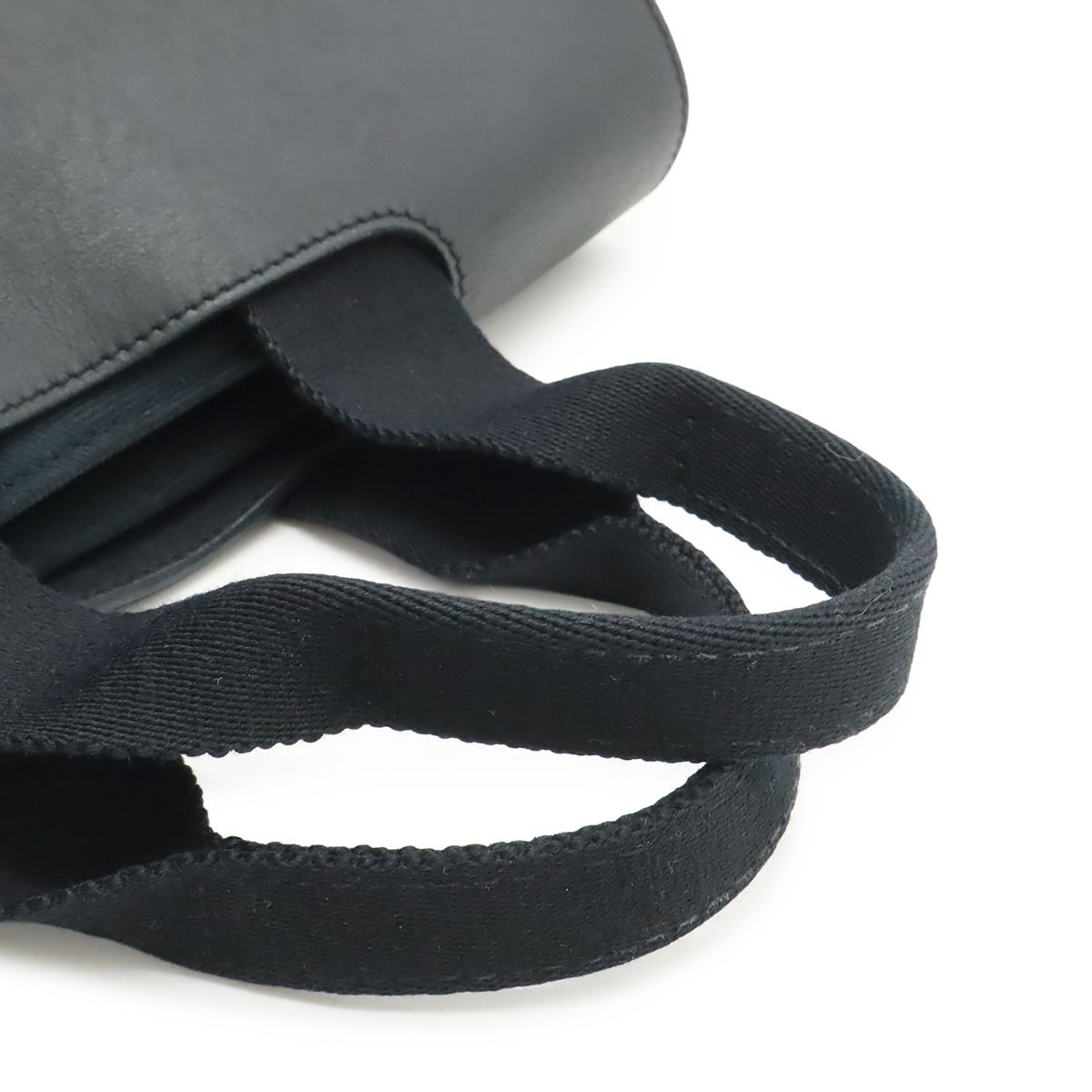 Hermes Valparaiso PM Tote Toilet Blanc Leather Black Silver Pouch Out of Stock — view 5