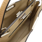 Fendi Peekaboo Essential 2-Way Shoulder Bag Leather Beige Silver — view 8