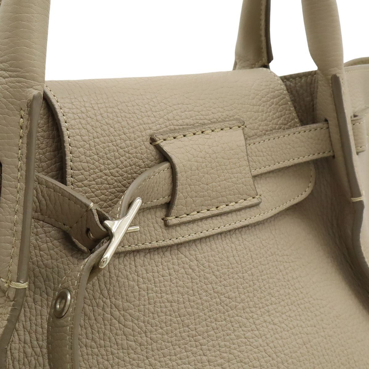 Celine Big Small 2-Way Shoulder Bag Crossbody Leather Gray Silver — view 8