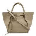 Celine Big Small 2-Way Shoulder Bag Crossbody Leather Gray Silver