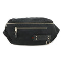 Gucci Belt Bag Waist Pouch Hip Nylon Canvas Black Silver