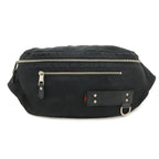 Gucci Belt Bag Waist Pouch Hip Nylon Canvas Black Silver