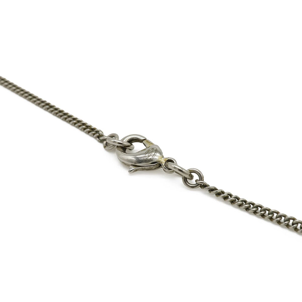 Chanel CC Logo Necklace Pendant Rhinestone Metal Silver — view 5