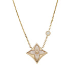 Louis Vuitton Pendant Star Blossom BB Necklace 18k Pink Gold Pearl Diamond