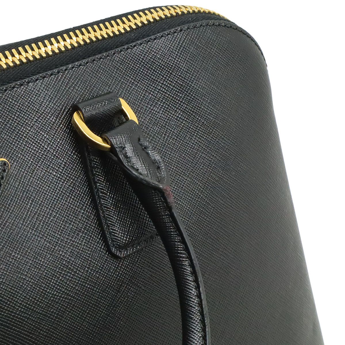 Prada Saffiano Tote Leather Nero Black Gold — view 9