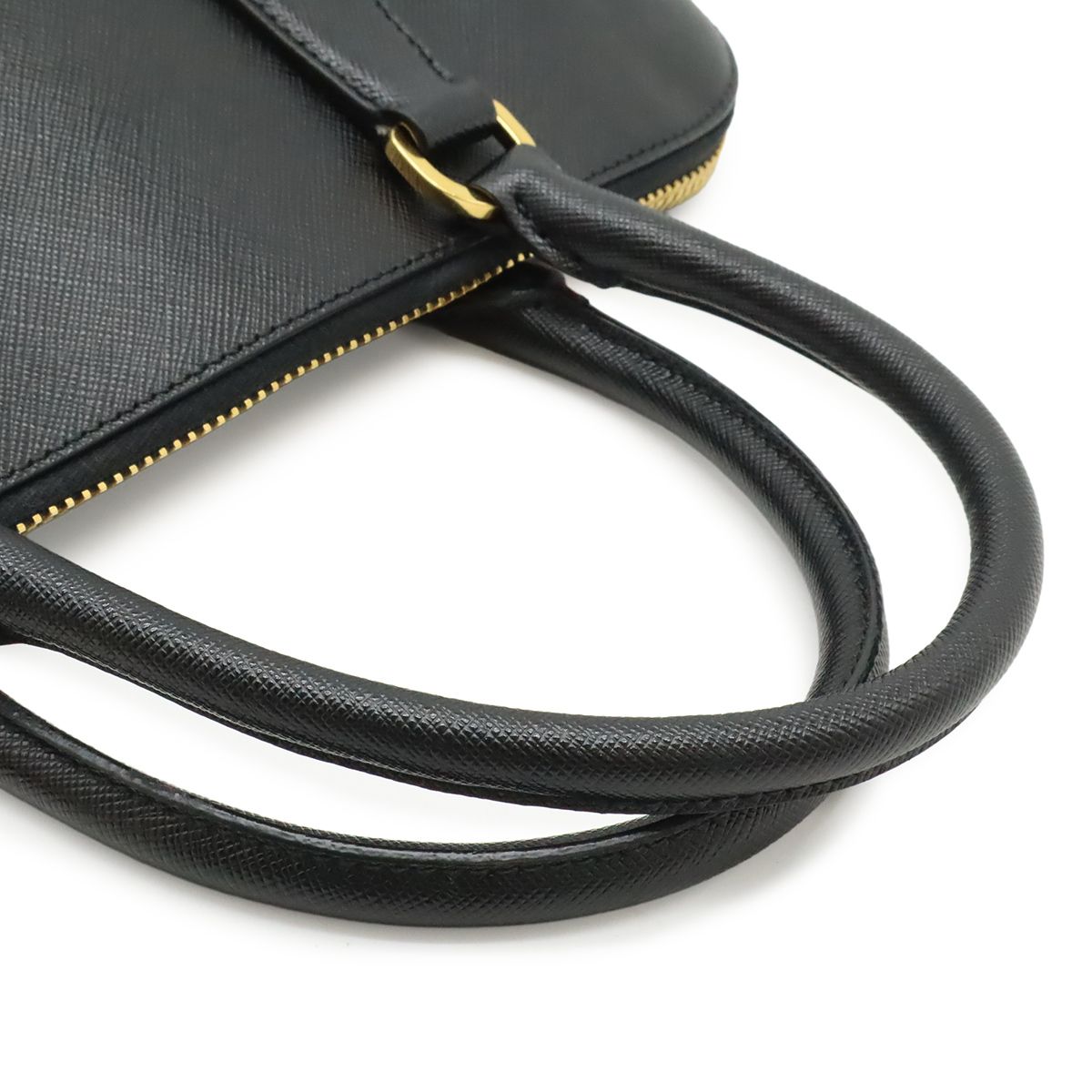 Prada Saffiano Tote Leather Nero Black Gold — view 5