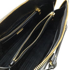 Prada Saffiano Tote Leather Nero Black Gold — view 7