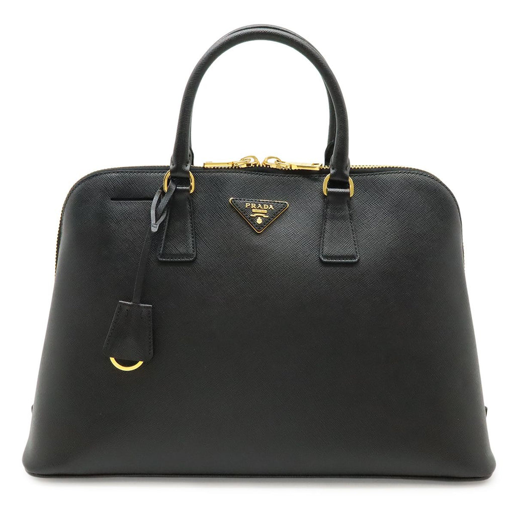 Prada Saffiano Tote Leather Nero Black Gold
