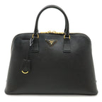 Prada Saffiano Tote Leather Nero Black Gold