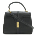 Celine 16 Small 2-Way Shoulder Bag Leather Black Gold