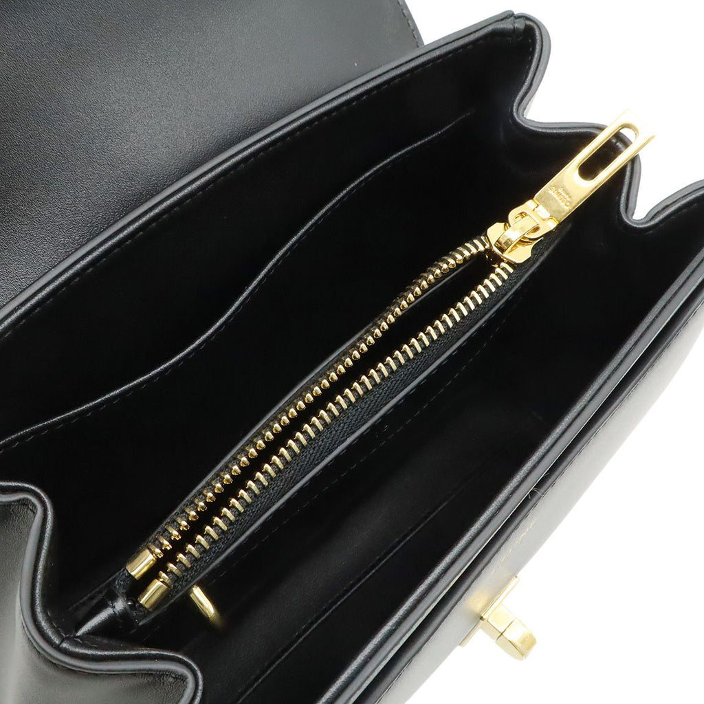 Celine Mini 16 Seeds One Handle 2-Way Shoulder Bag Calfskin Black Gold — view 6