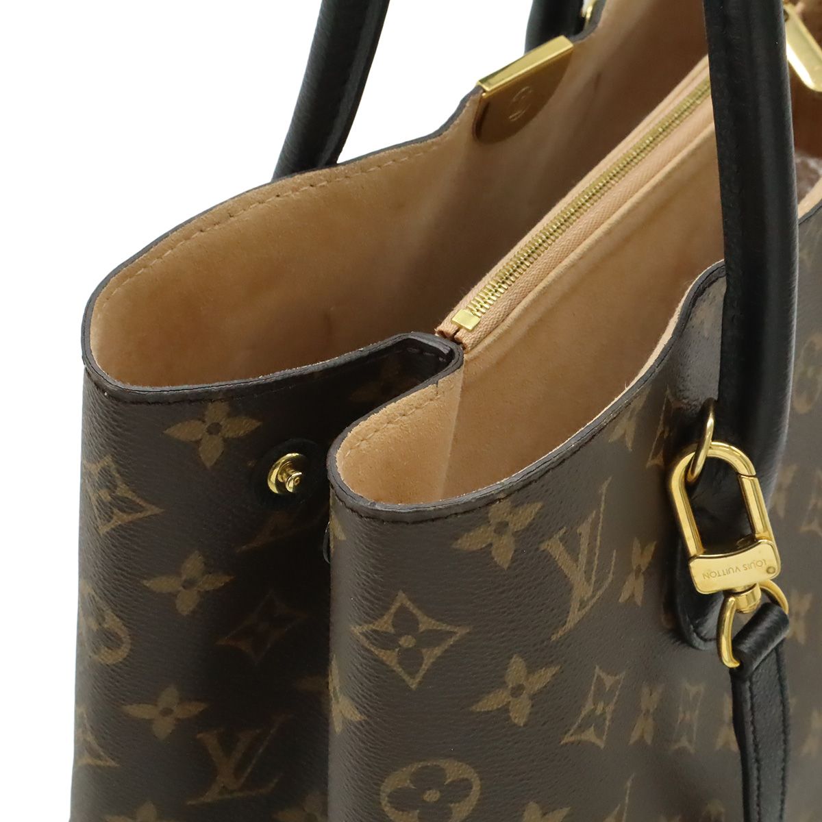 Louis Vuitton Monogram Flandrine 2-Way Shoulder Bag Leather Noir Black — view 5