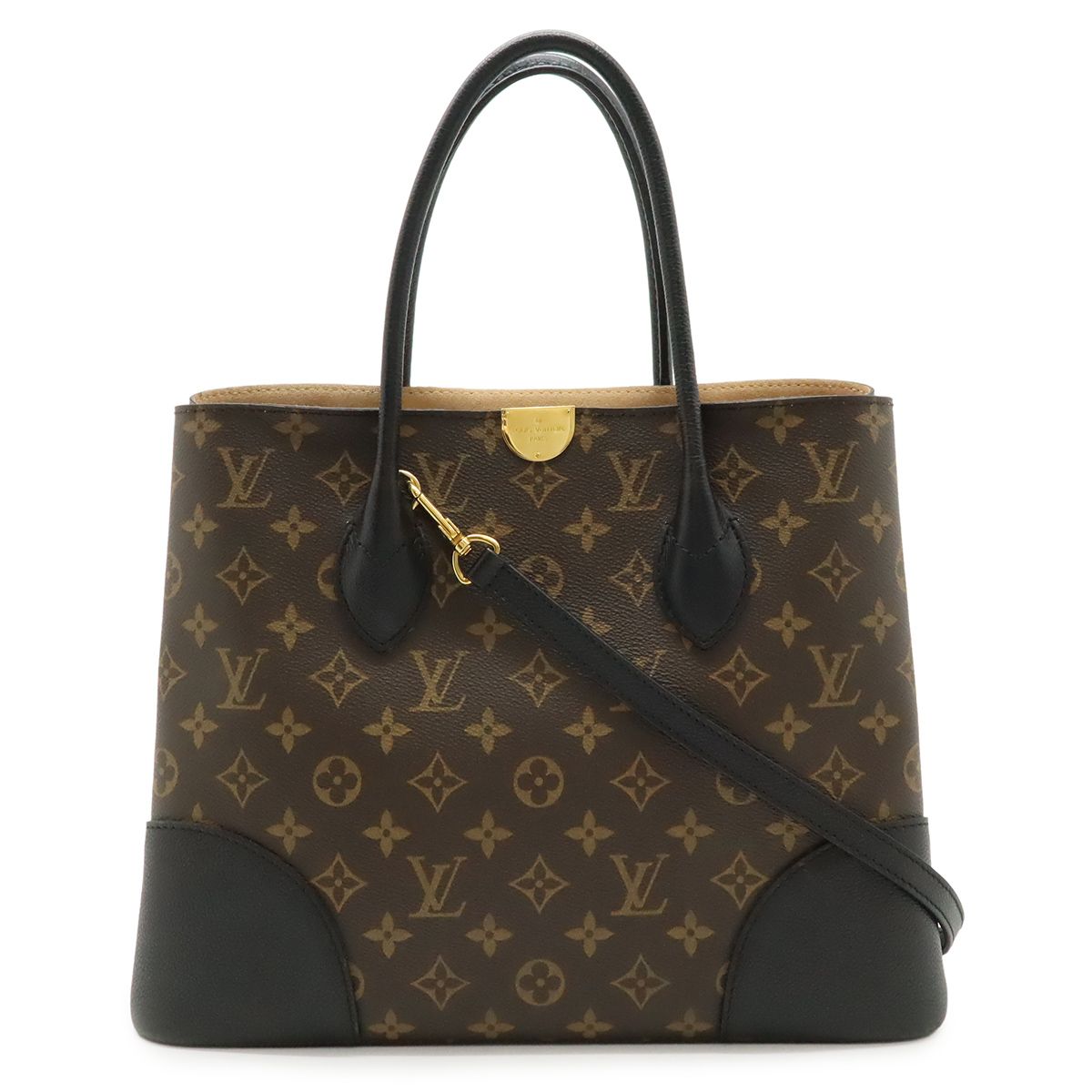 Louis Vuitton Monogram Flandrine 2-Way Shoulder Bag Leather Noir Black