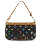 Louis Vuitton Monogram Multicolor Pochette Pouch Case Noir Black