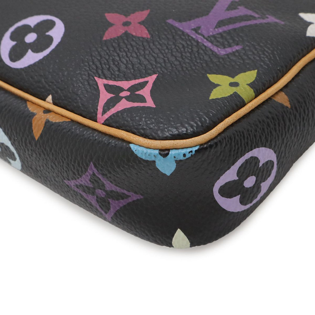 Louis Vuitton Monogram Multicolor Pochette Pouch Case Noir Black — view 3