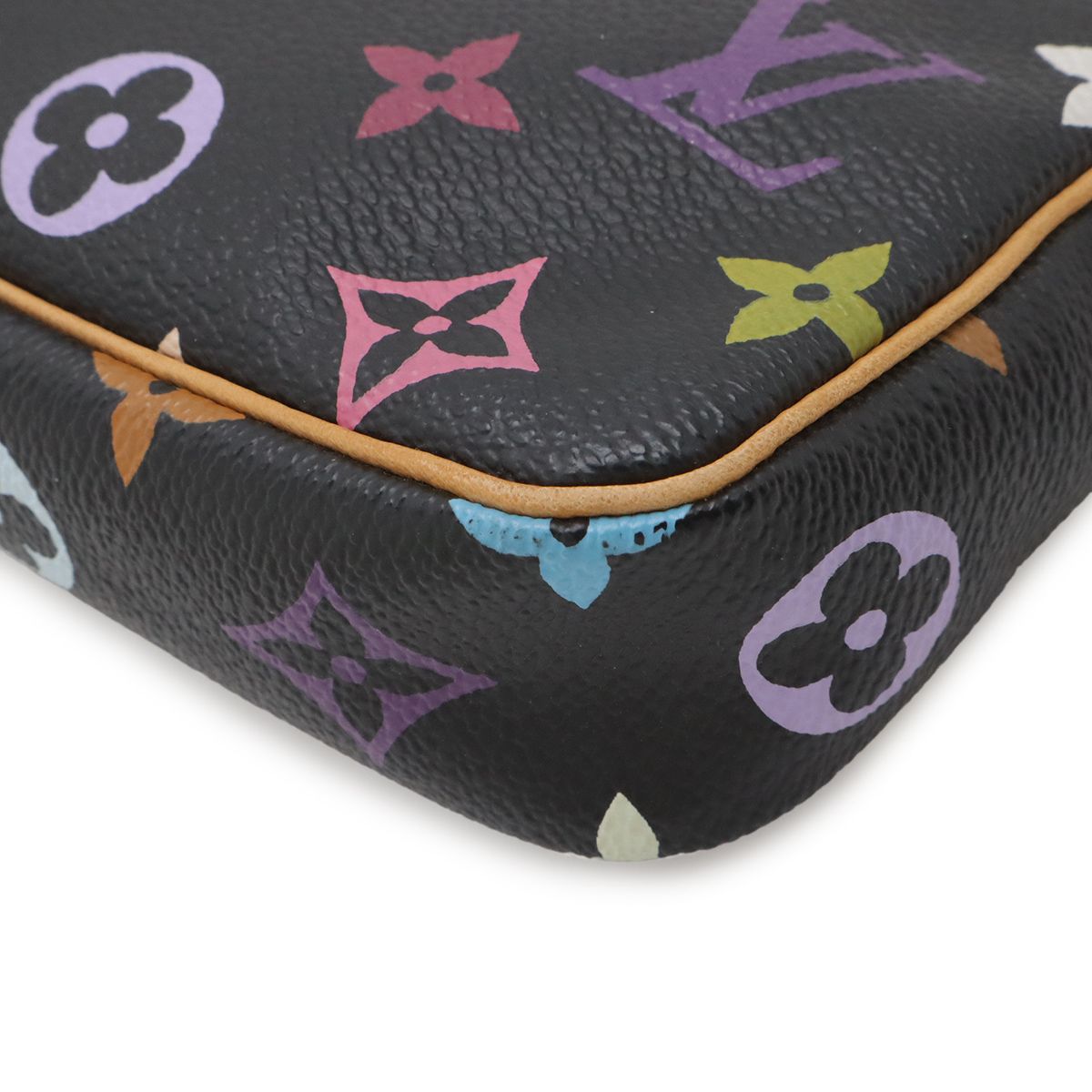 Louis Vuitton Monogram Multicolor Pochette Pouch Case Noir Black — view 3