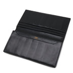 Hermes Osaka Long Billfold Bifold Wallet Box Calf Leather Black — view 4