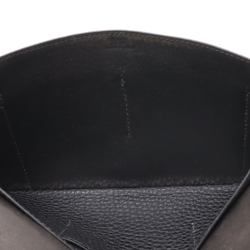 Hermes Dogon Duo GM Bifold Wallet Taurillon Clemence Leather Black with Coin — view 7