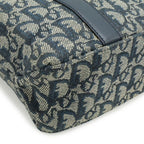 Dior Trotter Tote Jacquard Canvas Leather Navy Gold — view 3